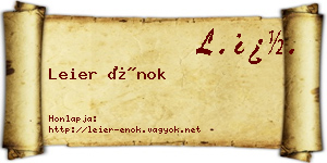 Leier Énok névjegykártya